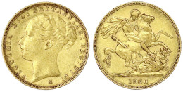 Sovereign 1886 M, Melbourne. 7,99 G. 917/1000. Gutes Sehr Schön. Spink. 3857C. - Otros & Sin Clasificación