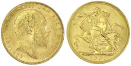 Sovereign 1902 P, Perth. 7,99 G. 917/1000. Gutes Vorzüglich, Kl. Randfehler Und Kratzer. Seaby 3972. - Sonstige & Ohne Zuordnung