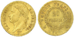 20 Francs 1812 A, Paris. 6,45 G. 900/1000. Fast Stempelglanz, Sehr Selten In Dieser Erhaltung. Krause/Mishler 695.1. Fri - 20 Francs (goud)