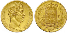 20 Francs 1830 A. Paris. 6,45 G. 900/1000. Fast Vorzüglich. Krause/Mishler 726.1. Friedberg 549. - 20 Francs (gold)