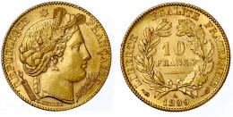 10 Francs 1899 A, Paris. Kopf Der Marianne. 3,23 G. 900/1000. Vorzüglich/Stempelglanz. Krause/Mishler 846. - 10 Francs (oro)