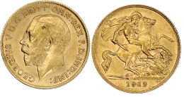 1/2 Sovereign 1912. 3,99 G. 917/1000. Vorzüglich/Stempelglanz. Seaby 4006. - Sonstige & Ohne Zuordnung