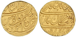 Mohur Jahr 21 = 1739/1740, Shahjahanabad. 10,86 G. Sehr Schön/vorzüglich. Krause/Mishler 439.4. - India