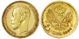 5 Rubel 1898, St. Petersburg. 4,30 G. 900/1000. Fast Sehr Schön. Bitkin 20. Friedberg 180. - Rusland