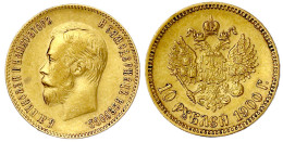 10 Rubel 1900, St. Petersburg. 8,60 G. 900/1000. Vorzüglich. Bitkin 7. - Russie