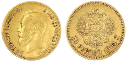 10 Rubel 1901, St. Petersburg. 8,61 G. 900/1000. Sehr Schön/vorzüglich, Min. Randfehler. Bitkin 8. Friedberg 179. - Russland