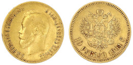 10 Rubel 1901, St. Petersburg. 8,61 G. 900/1000. Sehr Schön/vorzüglich, Min. Randfehler. Bitkin 8. Friedberg 179. - Rusland