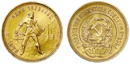 Tscherwonez (10 Rubel) 1976. 8,60 G. 900/1000. Prägefrisch. Parch. 287d. Friedberg 181a. - Russland