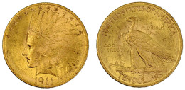 10 Dollars 1911, Philadelphia. Indian Head. 16,72 G. 900/1000. Vorzüglich/Stempelglanz, Kl. Kratzer. Krause/Mishler 130. - Andere & Zonder Classificatie