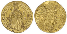 Dukat 1661, Kremnitz. 3,46 G. Vorzüglich/Stempelglanz, Min. Gewellt, Selten. Friedberg 128. Herinek 327. - Gold Coins