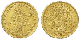 Dukat 1734 KB, Kremnitz. 3,45 G Vorzüglich, Kl. Prüfspur Am Rand, Selten. Herinek 161. Friedberg 171. Huszar 1586. - Gold Coins