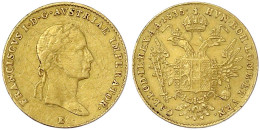 Dukat 1835 E, Karlsburg. 3,44 G. Sehr Schön, Starke Kratzer. Herinek 189. Friedberg 219. Frühwald 118. - Gold Coins