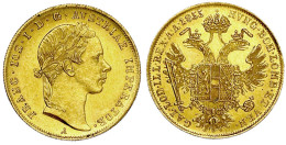 Dukat 1855 A, Wien. 3,50 G. Vorzüglich/Stempelglanz. Herinek 78. Friedberg 490. - Gouden Munten