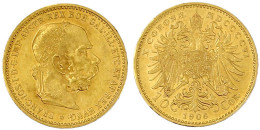 10 Kronen 1906. 3,39 G. 900/1000. Vorzüglich/Stempelglanz. Herinek 385. Friedberg 422. - Gouden Munten