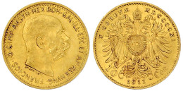 10 Kronen 1911. 3,39 G. 900/1000. Gutes Vorzüglich. Herinek 390. - Pièces De Monnaie D'or