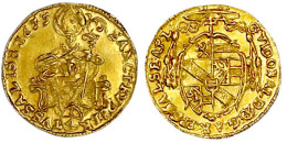 1/4 Dukat 1655. Vorzüglich/Stempelglanz. Zöttl 1781. Probst 1465. Friedberg 777. - Gold Coins