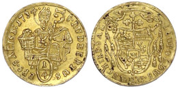 1/4 Dukat 1734. 0,86. Vorzüglich. Zöttl 2563 (Typ 1). Probszt 2130. Friedberg 851. - Gold Coins