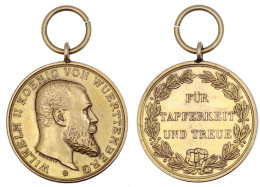 Goldene Medaille Für Tapferkeit Und Treue, Verl. 1914/1918 Mit Öse Und Ring. 28 Mm; 13,41 G. Vorzüglich/Stempelglanz. OE - Andere & Zonder Classificatie