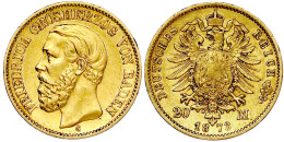 20 Mark 1873 G. Gutes Vorzüglich. Jaeger 184. - 5, 10 & 20 Mark Goud