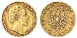 10 Mark 1881 D. Sehr Schön. Jaeger 196. - 5, 10 & 20 Mark Goud