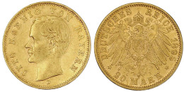 20 Mark 1895 D. Sehr Schön/vorzüglich. Jaeger 200. - 5, 10 & 20 Mark Or