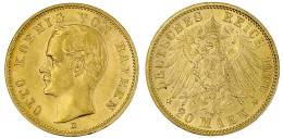 20 Mark 1900 D. Vorzüglich/Stempelglanz. Jaeger 200. - 5, 10 & 20 Mark Gold