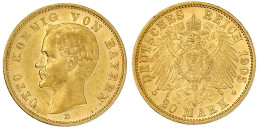 20 Mark 1905 D. Gutes Vorzüglich, Min. Randfehler. Jaeger 200. - 5, 10 & 20 Mark Goud