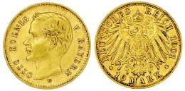 10 Mark 1901 D. Sehr Schön/vorzüglich, Kl. Randfehler. Jaeger 201. - 5, 10 & 20 Mark Gold