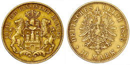 10 Mark 1879 J. Besseres Jahr. Sehr Schön. Jaeger 209. - 5, 10 & 20 Mark Or