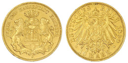 10 Mark 1890 J. Sehr Schön, Henkelspur Und Kl. Randfehler. Jaeger 210. - 5, 10 & 20 Mark Gold