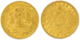 20 Mark 1895 J. Sehr Schön/vorzüglich, Kl. Randfehler. Jaeger 212. - 5, 10 & 20 Mark Gold
