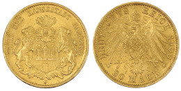 20 Mark 1900 J. Vorzüglich/Stempelglanz. Jaeger 212. - 5, 10 & 20 Mark Gold