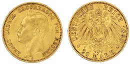 20 Mark 1898 A. Sehr Schön/vorzüglich, Kl. Kratzer. Jaeger 225. - 5, 10 & 20 Mark Gold