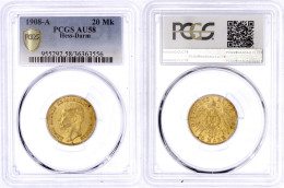 20 Mark 1908 A. Im PCGS-Blister Mit Grading AU 58 (bisher Wurde Erst 1 Ex. Besser Gegradet) Jaeger 226. - 5, 10 & 20 Mark Goud