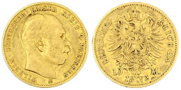 10 Mark 1872 B. Sehr Schön. Jaeger 242. - 5, 10 & 20 Mark Goud