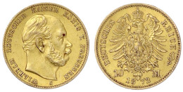 10 Mark 1872 C. Sehr Schön/vorzüglich, Kl. Randfehler. Jaeger 242. - 5, 10 & 20 Mark Gold