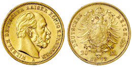 20 Mark 1873 A. Gutes Vorzüglich. Jaeger 243. - 5, 10 & 20 Mark Gold