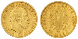 20 Mark 1877 B. Vorzüglich. Jaeger 246. - 5, 10 & 20 Mark Or