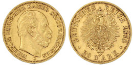 20 Mark 1878 C. Vorzüglich/Stempelglanz, Selten, Besonders In Dieser Erhaltung. Jaeger 246. - 5, 10 & 20 Mark Gold