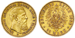 20 Mark 1888 A. Fast Vorzüglich. Jaeger 248. - 5, 10 & 20 Mark Or