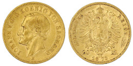 20 Mark 1873 E. Sehr Schön/vorzüglich, Kl. Randfehler. Jaeger 259. - 5, 10 & 20 Mark Or