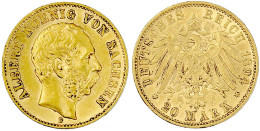 20 Mark 1894 E. Vorzüglich, Kl. Randfehler. Jaeger 264. - 5, 10 & 20 Mark Gold