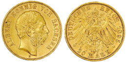 20 Mark 1895 E. Vorzüglich, Kl. Randfehler. Jaeger 264. - 5, 10 & 20 Mark Gold