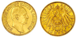 10 Mark 1907 E. Fast Stempelglanz, Prachtexemplar. Jaeger 267. - 5, 10 & 20 Mark Oro