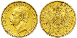 20 Mark 1896 A. Vorzüglich. Jaeger 282. - 5, 10 & 20 Mark Or