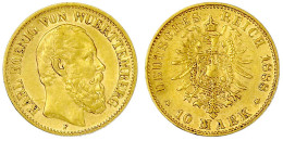 10 Mark 1888 F. Vorzüglich, Min. Randfehler. Jaeger 292. - 5, 10 & 20 Mark Oro