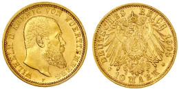 10 Mark 1905 F. Vorzüglich/Stempelglanz. Jaeger 295. - 5, 10 & 20 Mark Gold