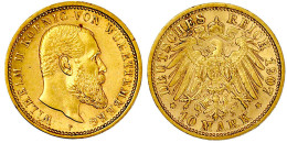 10 Mark 1907 F. Vorzüglich/Stempelglanz. Jaeger 295. - 5, 10 & 20 Mark Gold