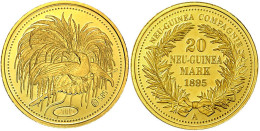 Neuprägung Zum 20 Mark Neu-Guinea 1895 A (2005). 3,15 G. 585/1000. Polierte Platte. Jaeger NP Zu 709. - German New Guinea