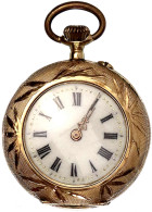 Schweizer Damentaschenuhr Gelbgold 585/1000 Um 1900. Gehäuse Hersteller Otto Graef, La Chaux-de-Fonds. Handaufzug. 29 Mm - Andere & Zonder Classificatie